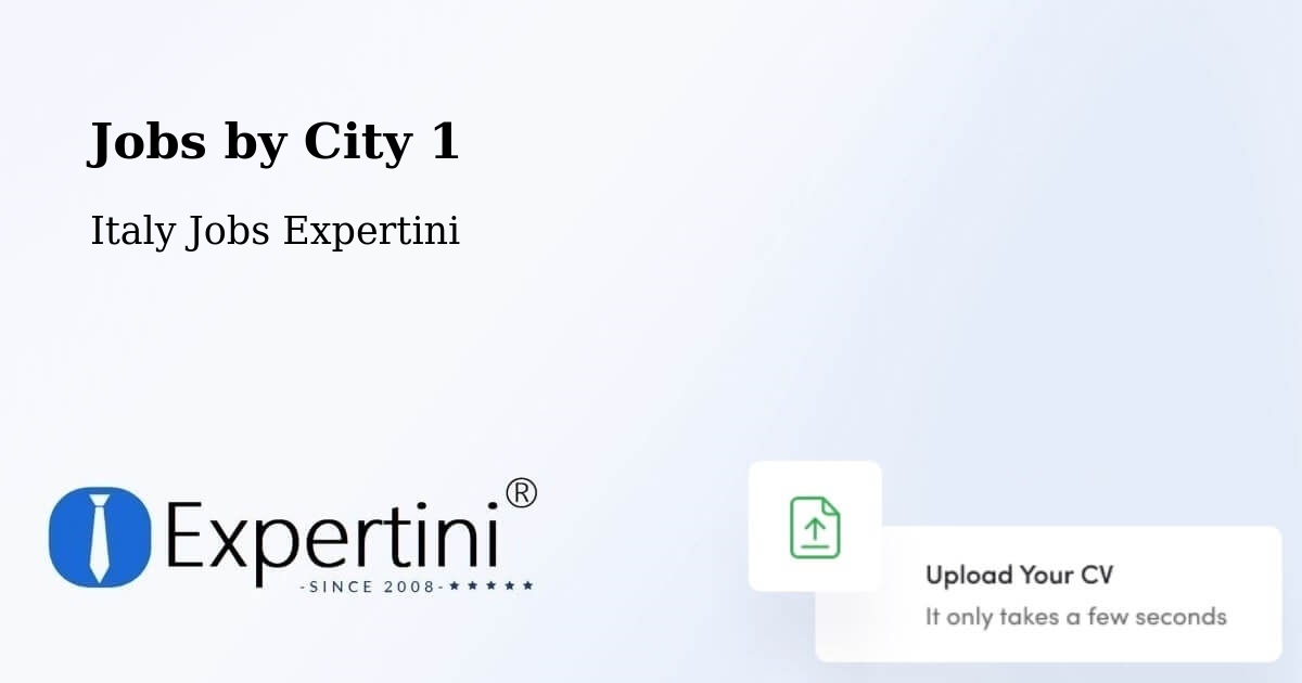 City Jobs in Italy - Expertini