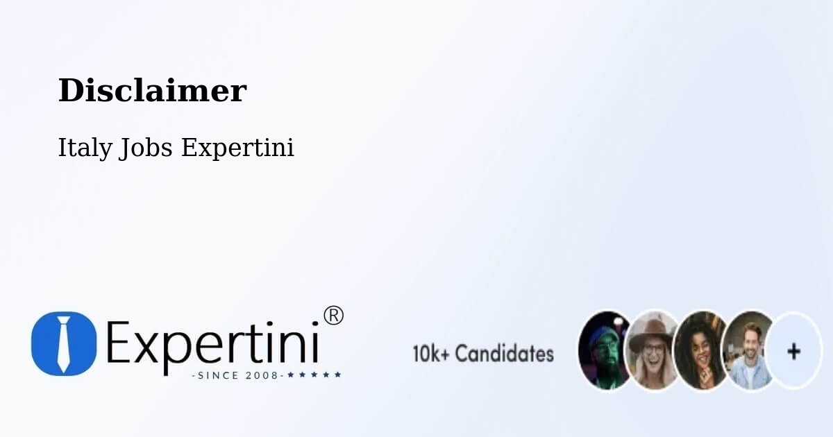Disclaimer – Nola - Italy Jobs Expertini