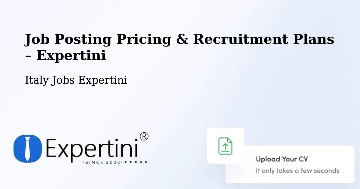 Job Posting Pricing & Recruitment Plans – Nola - Nola, Italy Jobs Expertini